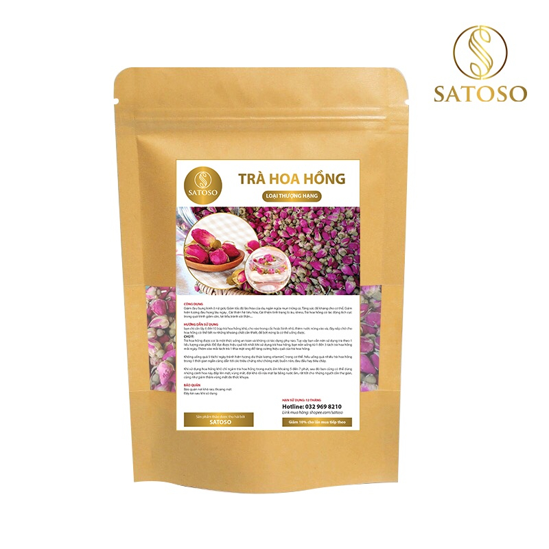 Trà hoa Hồng Đà Lạt sấy khô Satoso - Ảnh 7