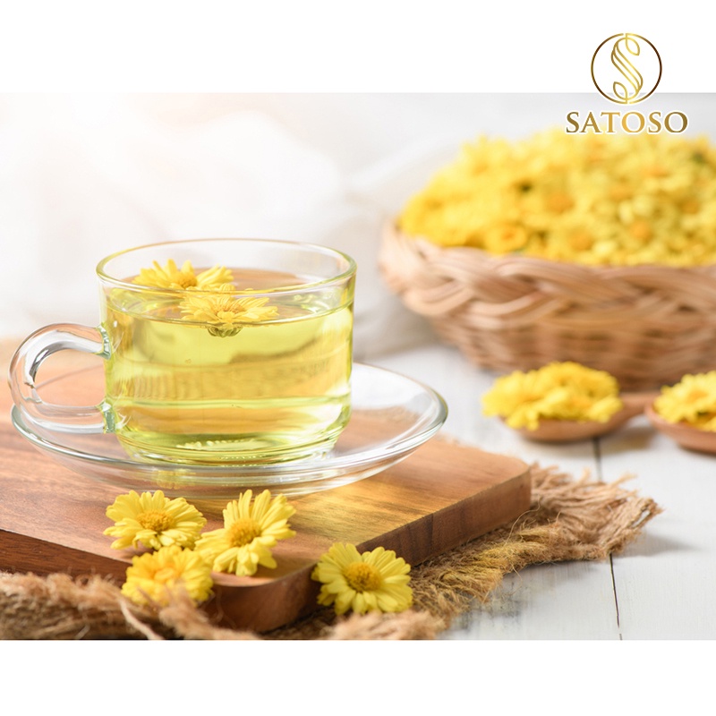 Trà hoa cúc vàng sấy nguyên bông Satoso - Ảnh 7