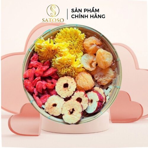 Trà hoa cúc mix kỷ tử, long nhãn, táo đỏ hỗ trợ làm mát gan, thanh lọc cơ thể