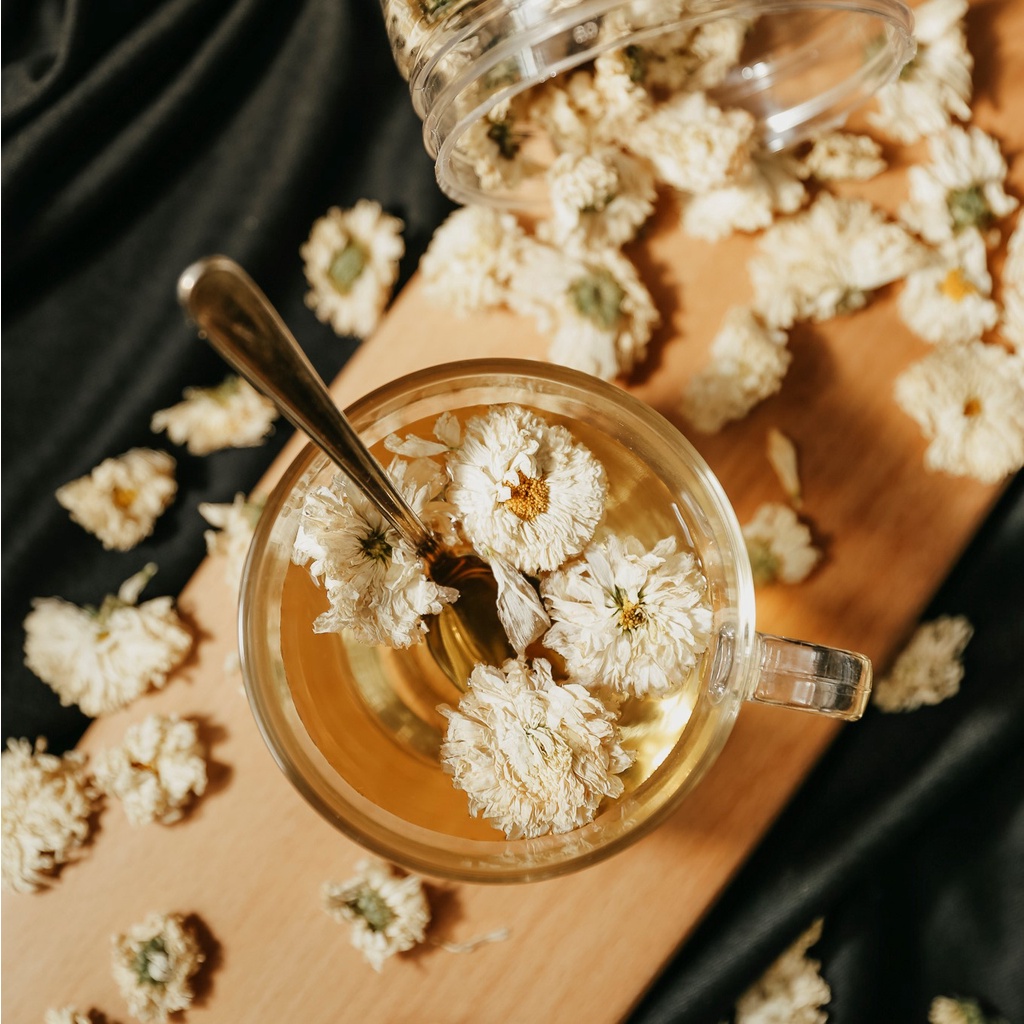 Trà hoa Cúc trắng (Bạch Cúc) sấy nguyên bông Satoso giúp làm đẹp da và giảm nếp nhăn - Ảnh 5