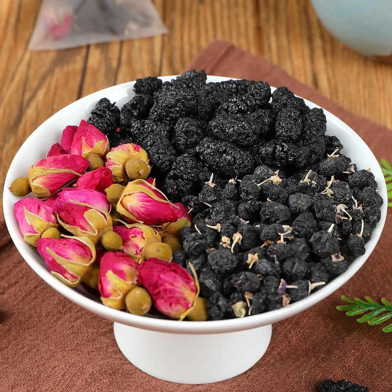 Trà thảo mộc dưỡng nhan bổ máu ích huyết Satoso gồm Hắc Kỷ Tử, Nụ Hồng và Dâu Tằm - Ảnh 4