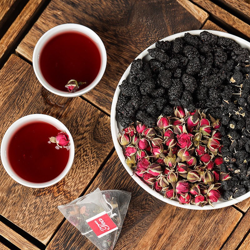 Trà thảo mộc dưỡng nhan bổ máu ích huyết Satoso gồm Hắc Kỷ Tử, Nụ Hồng và Dâu Tằm - Ảnh 3