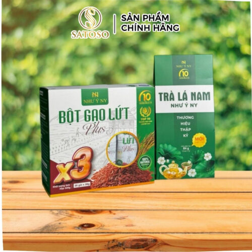 [MUA 3 TẶNG COMBO] Bột gạo lứt PLUS X3 và Trà lá nam Như Ý hỗ trợ giảm cân giúp cơ thể nhẹ nhàng