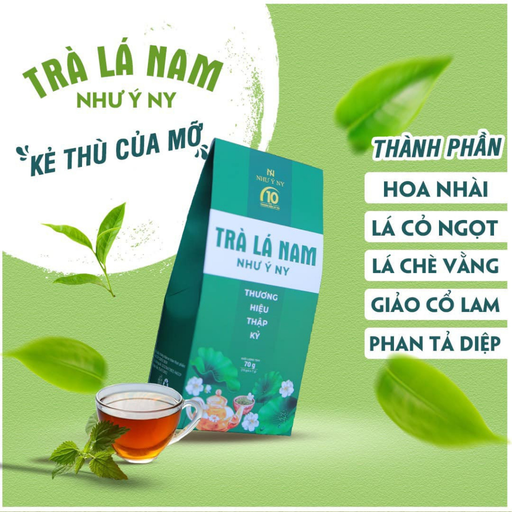 Trà Lá Nam Như Ý - giúp detox cơ thể, giảm mỡ, giảm cân chính hãng hộp 10 gói - Ảnh 2