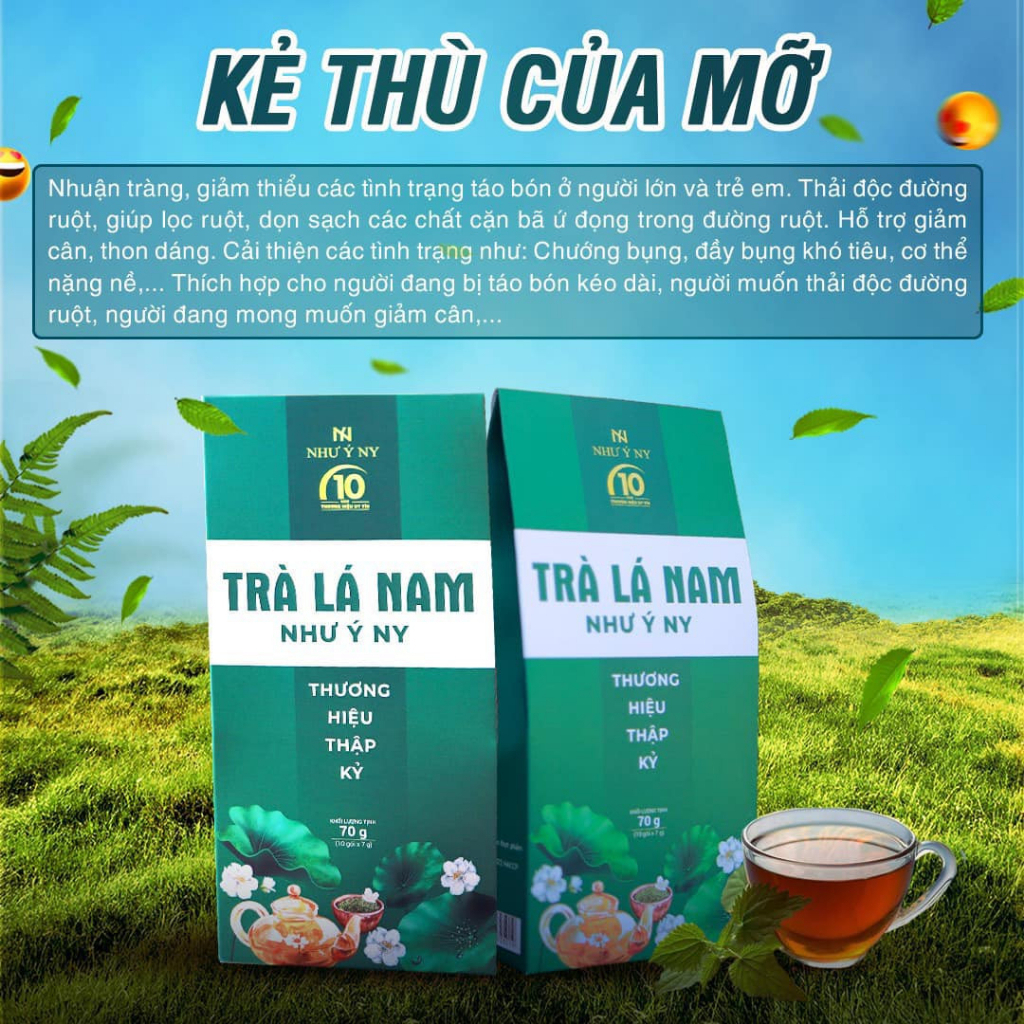 Trà Lá Nam Như Ý - giúp detox cơ thể, giảm mỡ, giảm cân chính hãng hộp 10 gói - Ảnh 6
