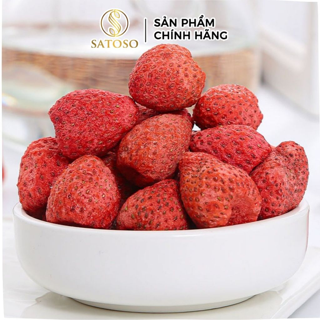 Dâu Tây Sấy Thăng Hoa Nguyên Trái SATOSO