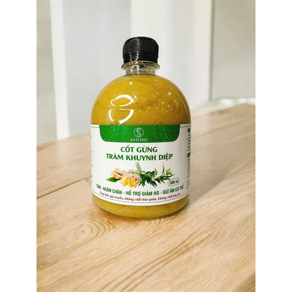 Cốt Gừng Tràm Khuynh Diệp Satoso 500ml- Pha Tắm Bé, Ngâm Chân, Giữ Ấm - Ảnh 5