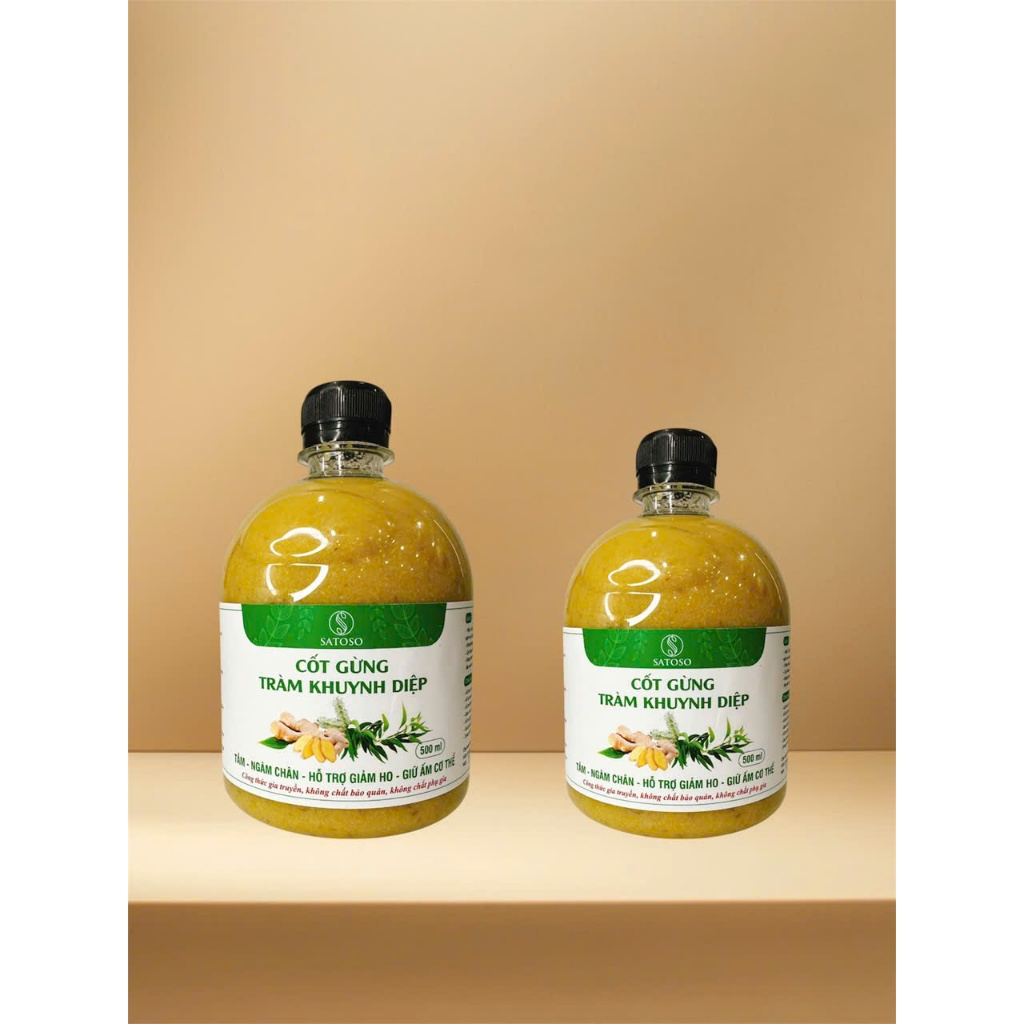 Cốt Gừng Tràm Khuynh Diệp Satoso 500ml- Pha Tắm Bé, Ngâm Chân, Giữ Ấm - Ảnh 6