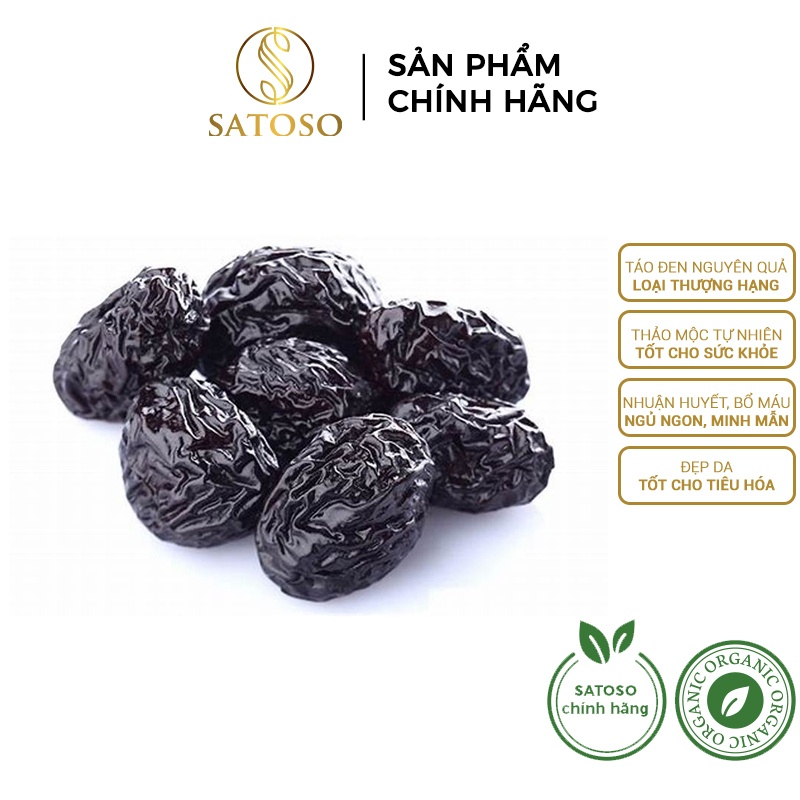 Táo tàu đen nguyên quả SATOSO giúp ngủ ngon giấc và tốt cho hệ tiêu hóa