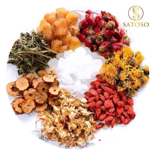 Combo trà thảo mộc SATOSO giúp da đẹp,thanh lọc cơ thể gói 10g