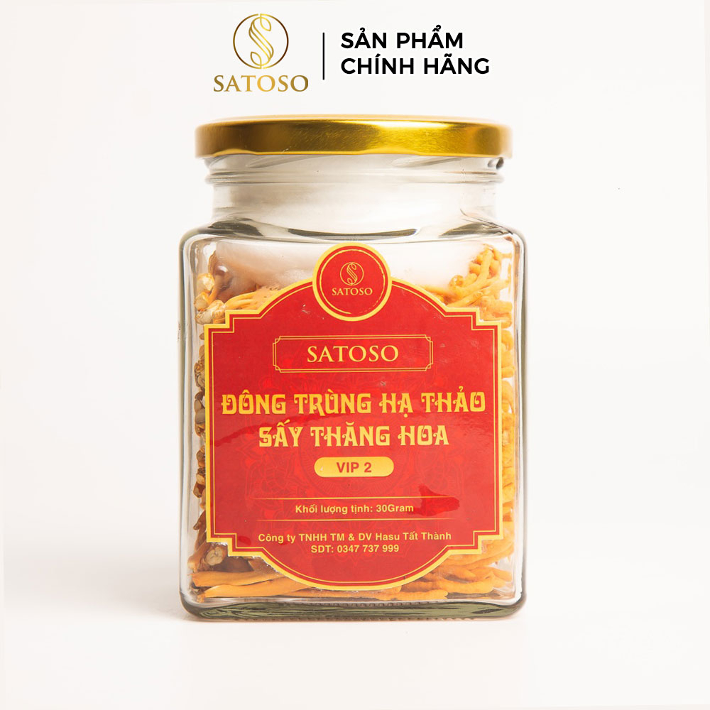 Đông Trùng Hạ Thảo Sấy Khô SATOSO VIP 2 Dưỡng Chất Quý Cho Sức Khỏe Toàn Diện