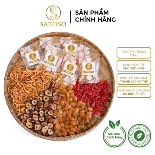 Trà Đông Trùng Tứ Vị SATOSO Hỗ Trợ Giảm Mệt Mỏi, Bồi Bổ Cơ Thể