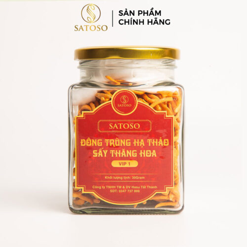 Đông Trùng Hạ Thảo Sấy Khô VIP1 SATOSO 30g Thượng Hạng, Tốt Cho Sức Khỏe, Bồi Bổ Tự Nhiên