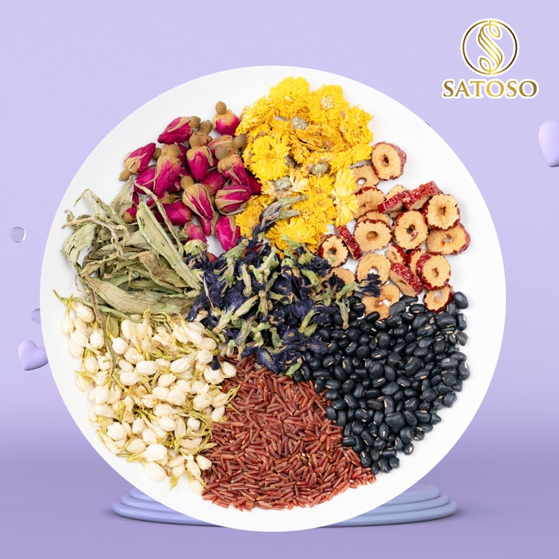 Trà Gạo Lứt Mix 7 Vị giúp thanh nhiệt cơ thể, giảm mụn nội tiết SATOSO - Ảnh 6