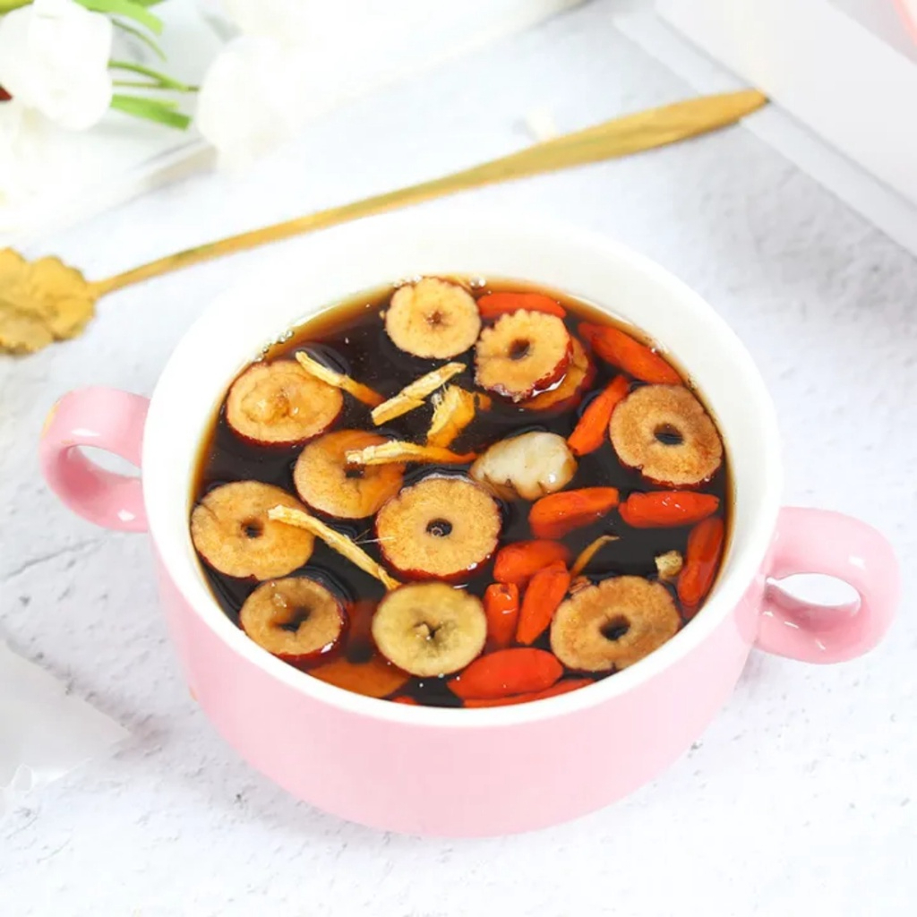 Trà gừng đường nâu kết hợp táo đỏ, long nhãn, kỷ tử SATOSO Hỗ Trợ Sức Khoẻ - Ảnh 5