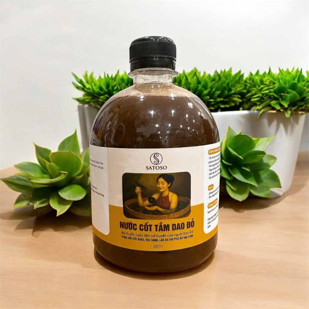 Nước Tắm Dao Đỏ SATOSO Chăm Sóc Cơ Thể Mẹ Sau Sinh Chai 500ml - Ảnh 6