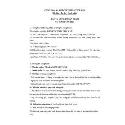 Trà Lá Nam Như Ý hỗ trợ nhuận tràng, tốt cho hệ tiêu hóa, đánh bay mỡ bụng, giảm cân hiệu quả SATOSO hộp 84g - Ảnh 2