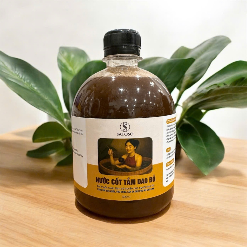 Nước Tắm Dao Đỏ SATOSO Chăm Sóc Cơ Thể Mẹ Sau Sinh Chai 500ml - Ảnh 7