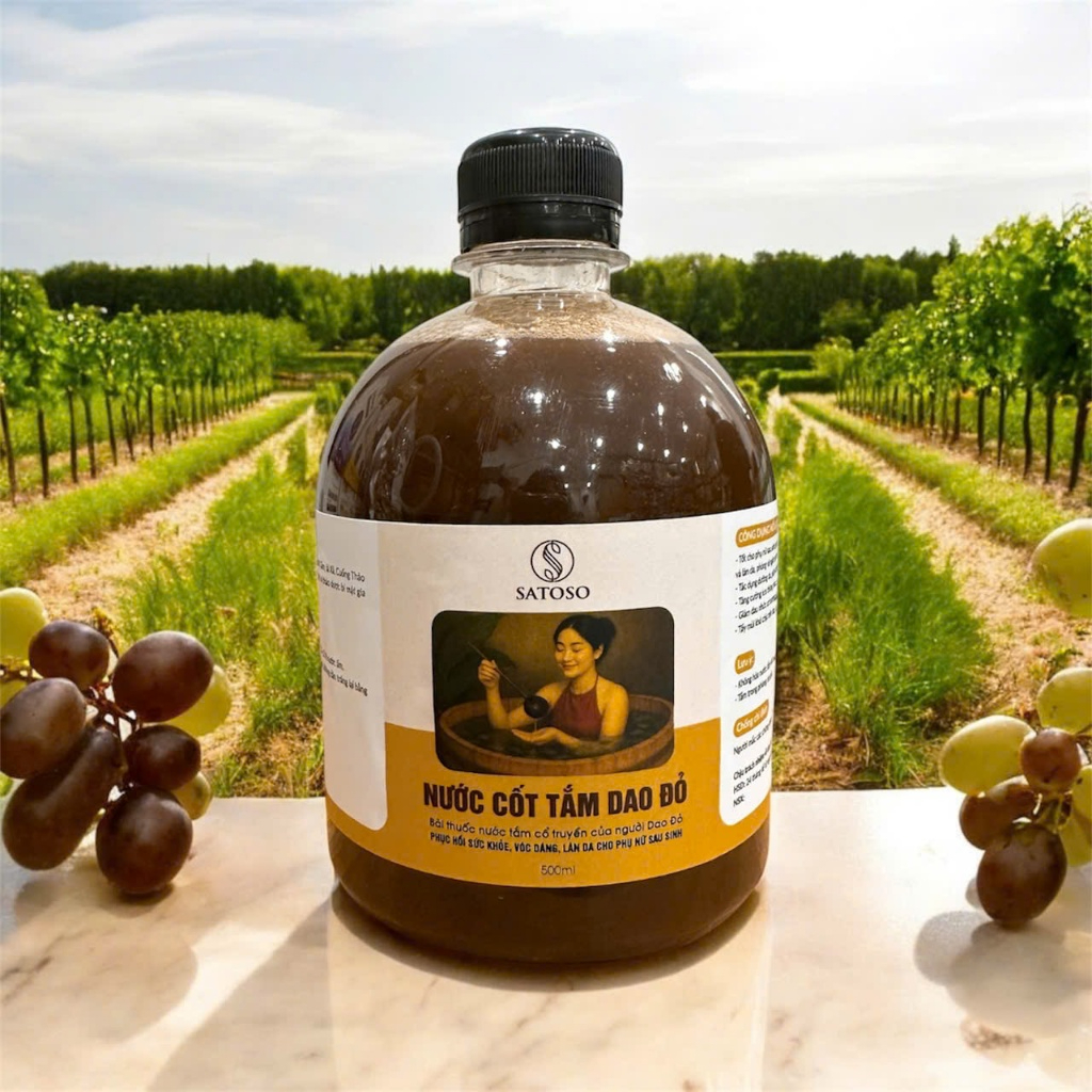 Nước Tắm Dao Đỏ SATOSO Chăm Sóc Cơ Thể Mẹ Sau Sinh Chai 500ml - Ảnh 8