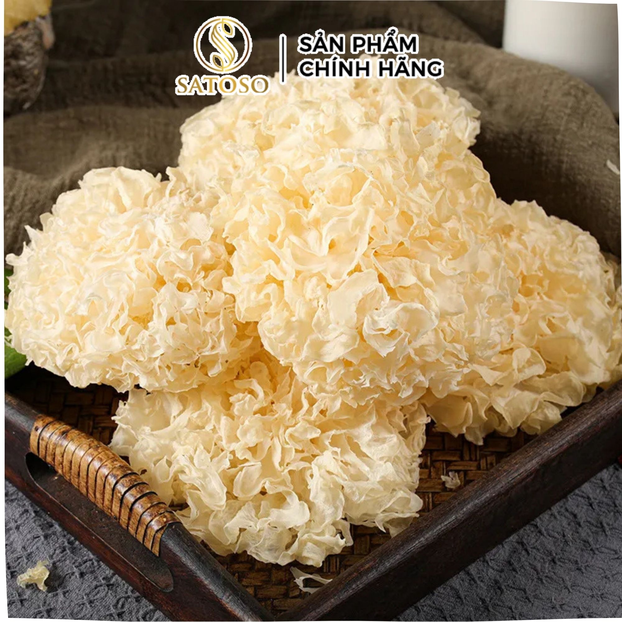Nấm Tuyết Khô Thượng Hạng SATOSO Tự Nhiên Ngân Nhĩ Loại Cao Cấp Sạch