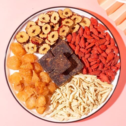 Trà gừng đường nâu kết hợp táo đỏ, long nhãn, kỷ tử SATOSO Hỗ Trợ Sức Khoẻ